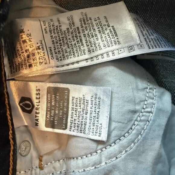 Levis Womens Jeans 70s High Waist Slim Straight 28X30 Big E Vintage Style - Picture 9 of 10